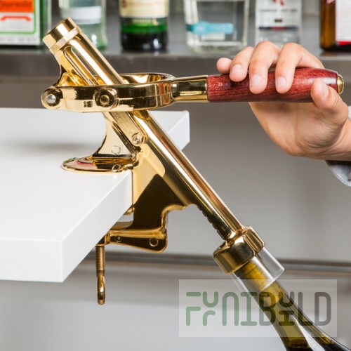 Franmara 4020 Cedon Gold-Plated Counter Mount Wine Bottle Opener