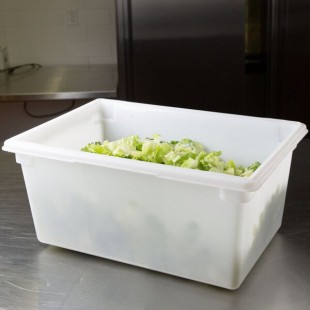 Rubbermaid® FG352800WHT White Polyethylene Food Storage Box - 26 Rubbermaid® FG352800WHT White Polyethylene Food Storage Box - 26