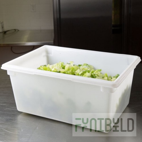 Rubbermaid® FG352800WHT White Polyethylene Food Storage Box - 26