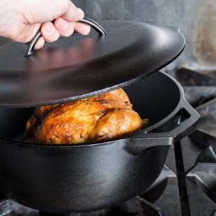 Lodge L10DOL3 7 Qt. Pre-Seasoned Cast Iron Dutch Oven with Dual Handles Lodge L10DOL3 7 Qt. Pre-Seasoned Cast Iron Dutch Oven with Dual Handles