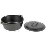 Lodge L10DOL3 7 Qt. Pre-Seasoned Cast Iron Dutch Oven with Dual Handles