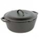 Lodge L10DOL3 7 Qt. Pre-Seasoned Cast Iron Dutch Oven with Dual Handles