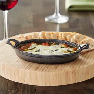 Valor 9 oz. Pre-Seasoned Mini Cast Iron Oval Casserole Dish Valor 9 oz. Pre-Seasoned Mini Cast Iron Oval Casserole Dish