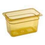 Carlisle 3088213 StorPlus 1/4 Size Amber High Heat Plastic Food Pan - 6
