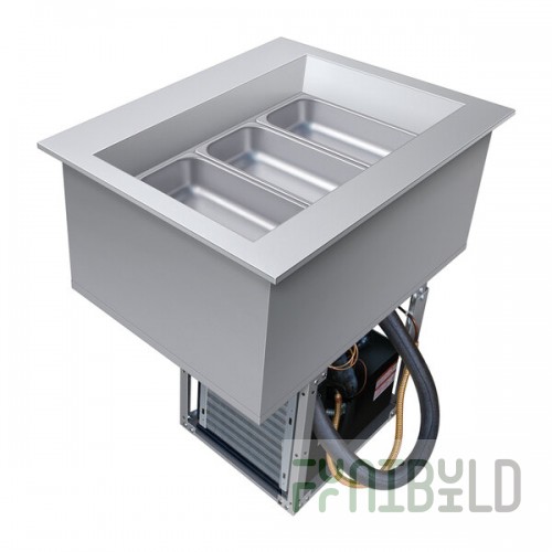 Hatco CWBP-1 One Pan Drop-In Refrigerated Cold Food Well with Drain - 120V