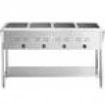 Avantco STE-4SA Four Pan Open Well Electric Steam Table with Undershelf - 120V, 2000W