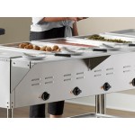 Avantco STE-4SA Four Pan Open Well Electric Steam Table with Undershelf - 120V, 2000W