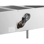 Avantco STE-4SA Four Pan Open Well Electric Steam Table with Undershelf - 120V, 2000W