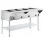Avantco STE-4SA Four Pan Open Well Electric Steam Table with Undershelf - 120V, 2000W