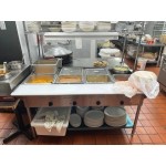 Avantco STE-4SA Four Pan Open Well Electric Steam Table with Undershelf - 120V, 2000W