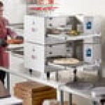 Cooking Performance Group ICOE-50-K2D Double Stacked Countertop Impinger Electric Conveyor Oven with 50 Cooking Performance Group ICOE-50-K2D Double Stacked Countertop Impinger Electric Conveyor Oven with 50