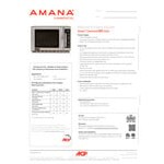 Amana RFS18TS Medium Duty Stainless Steel Commercial Microwave with Push Button Controls - 208/240V, 1800W Amana RFS18TS Medium Duty Stainless Steel Commercial Microwave with Push Button Controls - 208/240V, 1800W