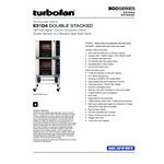Moffat E31D4/2C Turbofan Double Deck Half Size Electric Convection Oven / Broiler with Digital Controls and Casters - 208V, 1 Phase, 5.8 kW