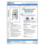 Univex SRM60+PM Qt. Floor Pizza Mixer with #12 PTO Hub, Guard, and Dough Hook - 208-240V, 3 hp