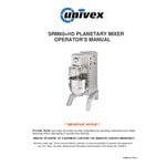 Univex SRM60+PM Qt. Floor Pizza Mixer with #12 PTO Hub, Guard, and Dough Hook - 208-240V, 3 hp