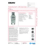 Dean by Frymaster PowerRunner 1PRG50T-SPV Natural Gas 50 lb. SPV Fryer Dean by Frymaster PowerRunner 1PRG50T-SPV Natural Gas 50 lb. SPV Fryer