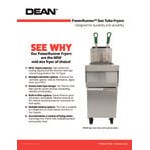 Dean by Frymaster PowerRunner 1PRG50T-SPV Natural Gas 50 lb. SPV Fryer Dean by Frymaster PowerRunner 1PRG50T-SPV Natural Gas 50 lb. SPV Fryer