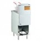 MainStreet Equipment Liquid Propane 40 lb. Stainless Steel Floor Fryer - 90,000 BTU