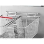 MainStreet Equipment Liquid Propane 40 lb. Stainless Steel Floor Fryer - 90,000 BTU