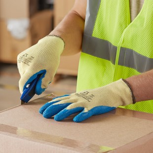 Cordova Power-Cor Yellow Cut Resistant Gloves with Blue Latex Palm Coating - Vendpacked - Extra Large Cordova Power-Cor Yellow Cut Resistant Gloves with Blue Latex Palm Coating - Vendpacked - Extra Large