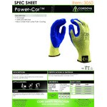 Cordova Power-Cor Yellow Cut Resistant Gloves with Blue Latex Palm Coating - Vendpacked - Extra Large Cordova Power-Cor Yellow Cut Resistant Gloves with Blue Latex Palm Coating - Vendpacked - Extra Large