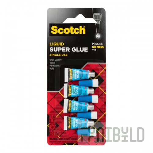 3M ScotchTM 0.017 oz. Single-Use Liquid Super Glue 7000047643 - 4/Pack