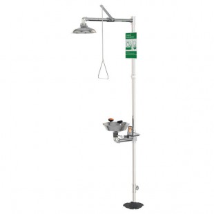 Guardian Equipment G1950PCC Polished Chrome Safety Station with Eye / Face Wash