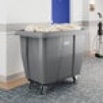 Lavex 12 Cubic Foot Gray Cube Truck (600 lb. Capacity)