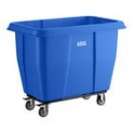 Lavex 12 Cubic Foot Gray Cube Truck (600 lb. Capacity)