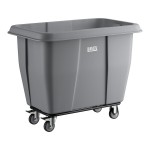 Lavex 12 Cubic Foot Gray Cube Truck (600 lb. Capacity)