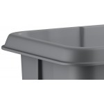 Lavex 12 Cubic Foot Gray Cube Truck (600 lb. Capacity)