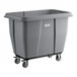Lavex 12 Cubic Foot Gray Cube Truck (600 lb. Capacity)