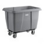 Lavex 12 Cubic Foot Gray Cube Truck (600 lb. Capacity)