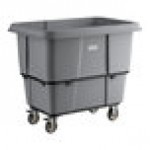 Lavex 12 Cubic Foot Gray Cube Truck (600 lb. Capacity)