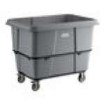 Lavex 12 Cubic Foot Gray Cube Truck (600 lb. Capacity)