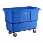 Lavex 12 Cubic Foot Gray Cube Truck (600 lb. Capacity)