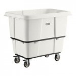 Lavex 12 Cubic Foot Gray Cube Truck (600 lb. Capacity)