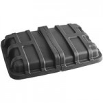 Lavex 12 Cubic Foot Gray Cube Truck (600 lb. Capacity)