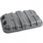Lavex 12 Cubic Foot Gray Cube Truck (600 lb. Capacity)
