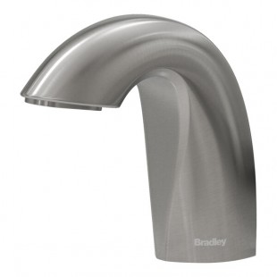 Bradley Verge Crestt 6-3100-RFT-BS Brushed Stainless Steel Deck-Mounted Automatic Foam Soap Dispenser with 70.5 oz. Tank
