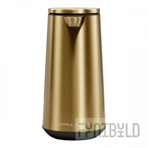 simplehuman ST1096 10 oz. Brass Stainless Steel Foam Sensor Pump with Refillable Cartridge and Sample Pouch