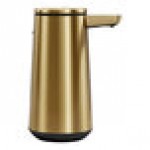 simplehuman ST1096 10 oz. Brass Stainless Steel Foam Sensor Pump with Refillable Cartridge and Sample Pouch