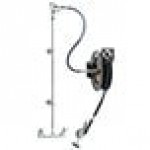 Equip by T&S 5HR-232-01XE1 35' Open Hose Reel System with Wall Mount Base Faucet, Multi-Fit Wall Bracket, and High Flow Spray Valve