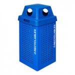 Ex-Cell Kaiser Outdoor Kaleidoscope Collection RC-KDX36-T BLK 36 Gallon Black Gloss Trash Can