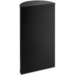 Lancaster Table & Seating 9 Gallon Black Powder-Coated Metal Half Round Decorative Trash Can with Side Opening