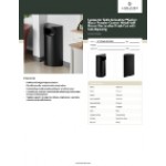 Lancaster Table & Seating 9 Gallon Black Powder-Coated Metal Half Round Decorative Trash Can with Side Opening