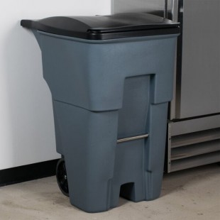 Rubbermaid® FG9W2200GRAY BRUTE 95 Gallon Gray Wheeled Rectangular Trash Can with Lid Rubbermaid® FG9W2200GRAY BRUTE 95 Gallon Gray Wheeled Rectangular Trash Can with Lid