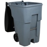 Rubbermaid® FG9W2200GRAY BRUTE 95 Gallon Gray Wheeled Rectangular Trash Can with Lid