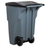 Rubbermaid® FG9W2200GRAY BRUTE 95 Gallon Gray Wheeled Rectangular Trash Can with Lid