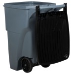 Rubbermaid® FG9W2200GRAY BRUTE 95 Gallon Gray Wheeled Rectangular Trash Can with Lid